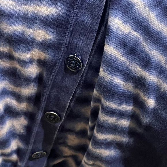 Tory Burch Tiger Cardigan Lightweight Purple Tie Dye Size medium - Picture 2 of 3